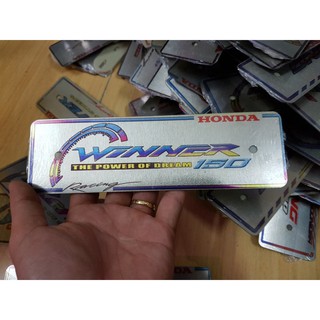 SIÊU RẺ - Bảng Tên inox - Winner - Khung biển số trước winner  full ốc pass gắn các xe