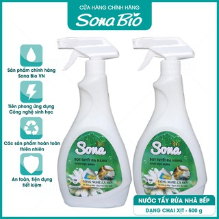 Xịt đa năng tẩy rửa vết bẩn, vệ sinh nhà bếp sạch sẽ, lau kính vệ sinh bề mặt ngừa vi khuẩn 500ml - SONA MART