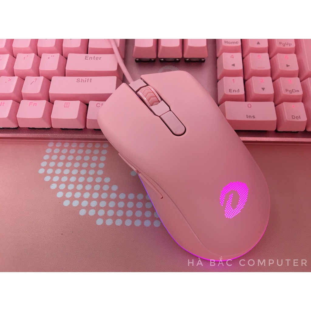 Chuột Gaming DAREU EM908 QUEEN PINK Led RGB - Chuột Game Có Dây Màu Hồng hàng Chính Hãng