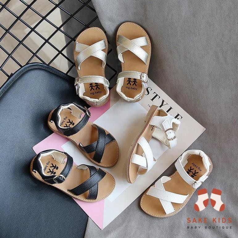 Dép sandal bé gái, Dép quai hậu cho bé gái hàng chính hãng MG baby da mềm thoáng chân phong cách Hàn Quốc M501