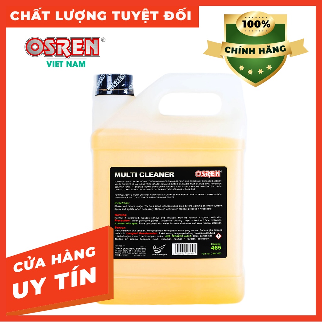 CHẤT TẨY HỆ THỐNG MÁY GẦM XE Ô TÔ MULTI CLEANER 465 - 4 LIT