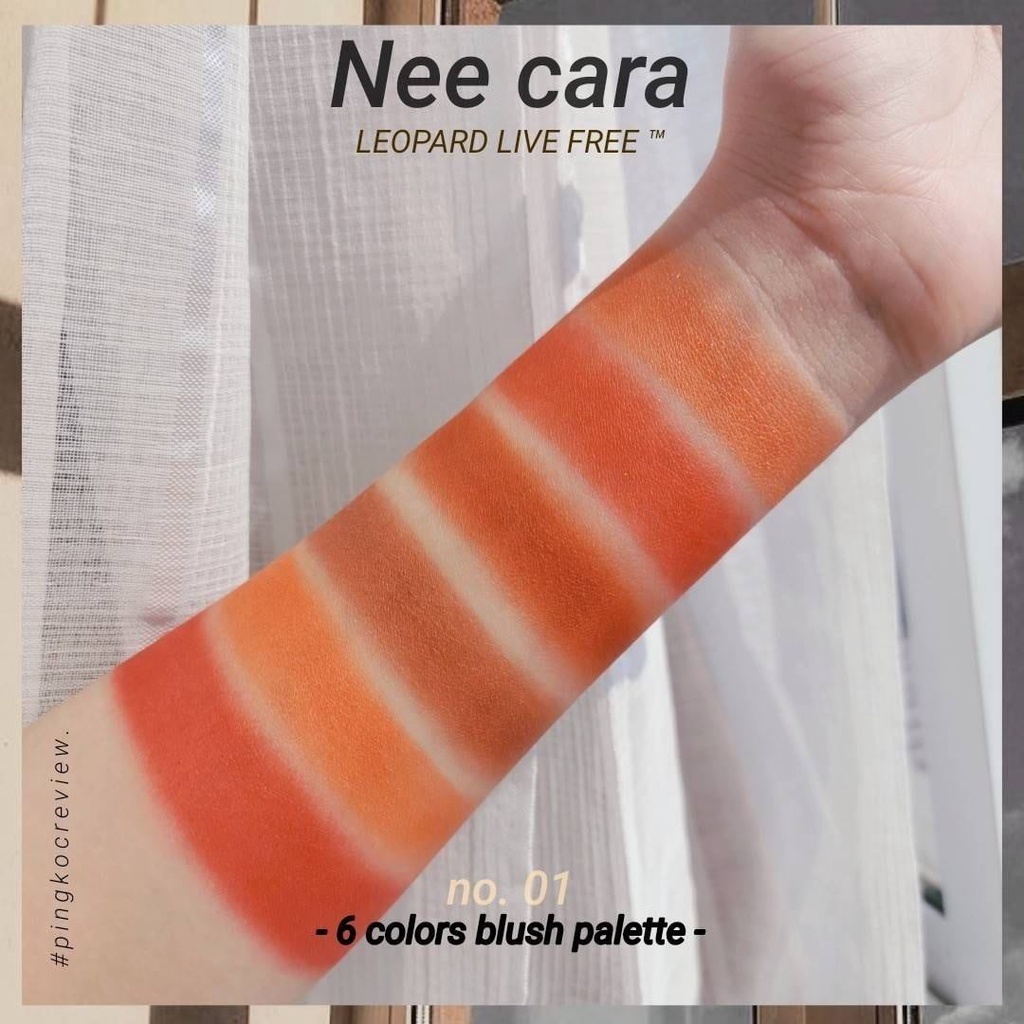 Bảng Phấn Má Hồng Nee Cara LeoPard Live Free 6 Color Blush Palette