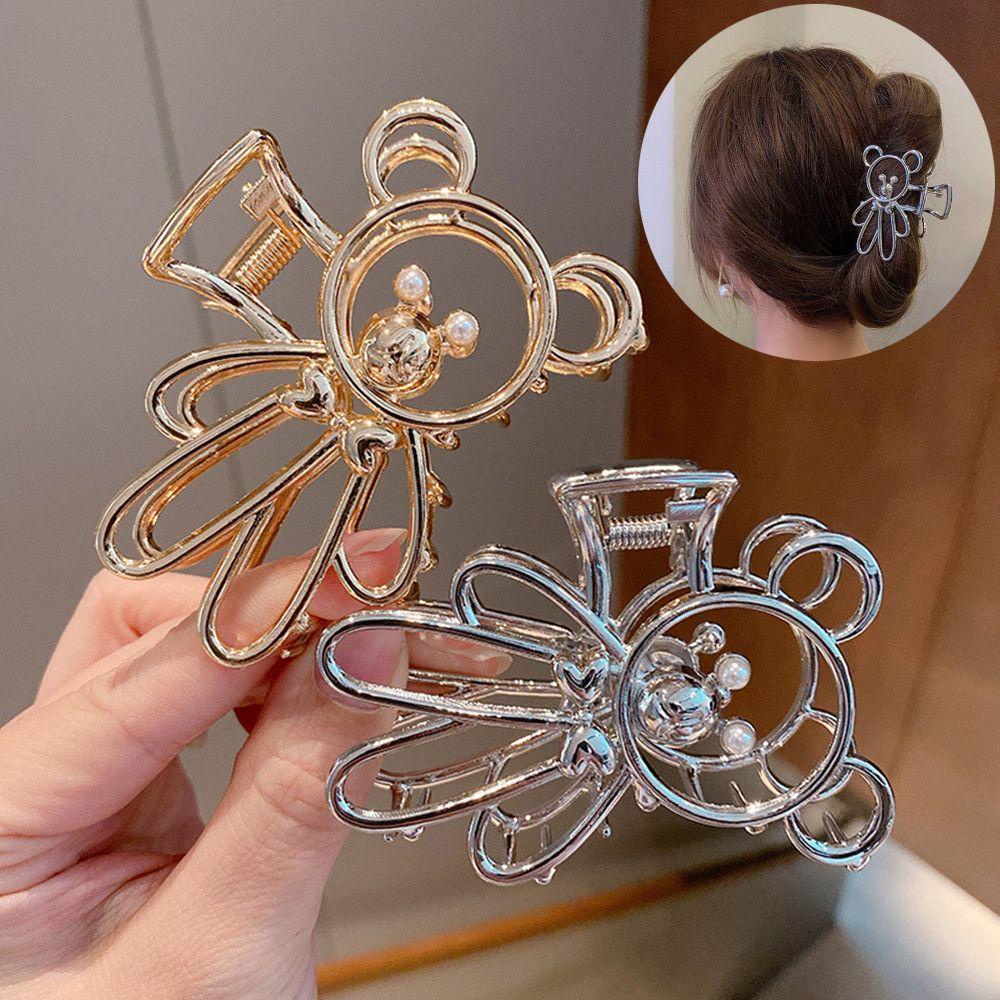 SUSANS Kẹp Tóc Kim Loại Hình Gấu Dễ Thương