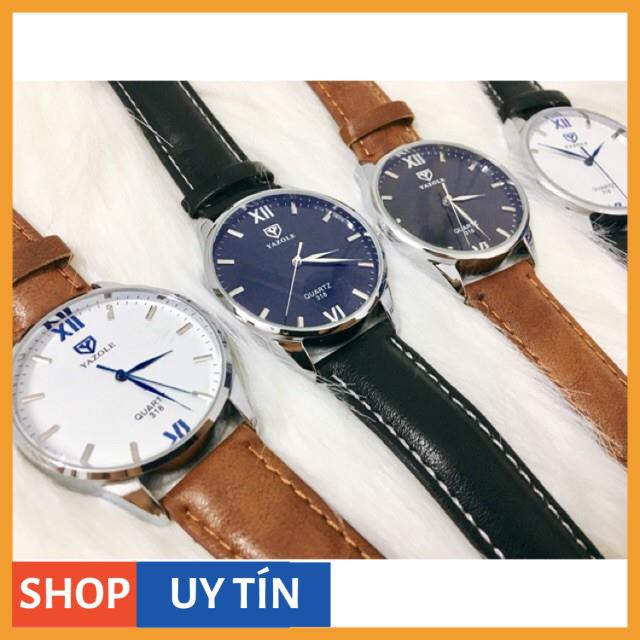 [Hàng Cao Cấp] Đồng hồ nam Yazole ms047 size 40mm dây da | BigBuy360 - bigbuy360.vn