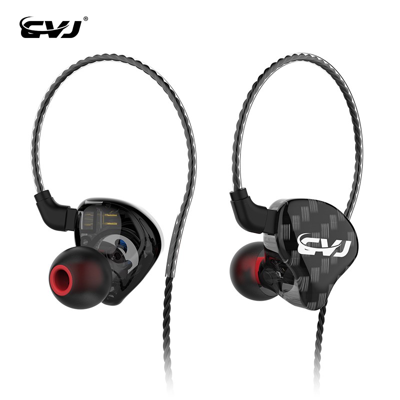 CVJ CSA 1BA+1DD In Ear Earphone Hybrid Headset HIFI Music Sports Earbuds Noise Cancelling Earbud With 2Pin Replaced Cable