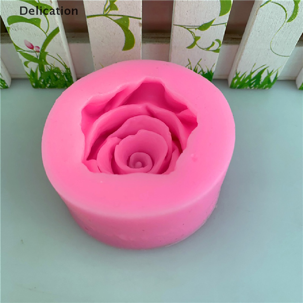 Khuôn silicone tạo hình hoa hồng 3d làm xà phòng/ trang trris bánh cupcake