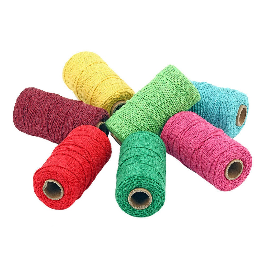 Cuộn Dây Cotton Lanh Nhiều Màu 100m 2mm Dùng Làm Đồ Thủ Công Diy