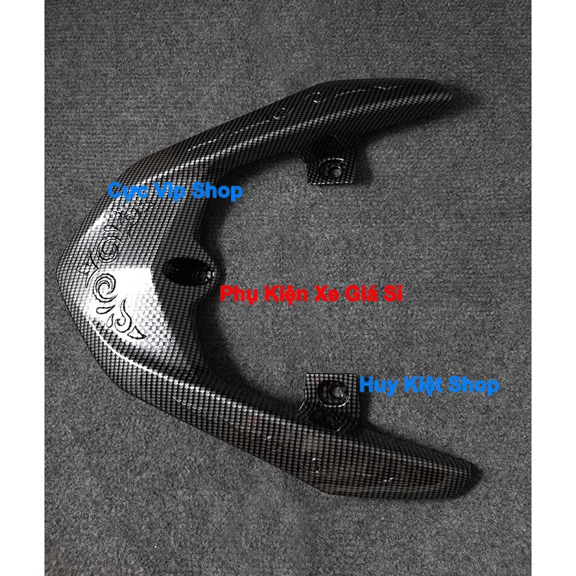 (Tay Dắt)  Dành Cho Xe Vision 2014 - 2019 - Ốp Chụp Cảng Sau Carbon