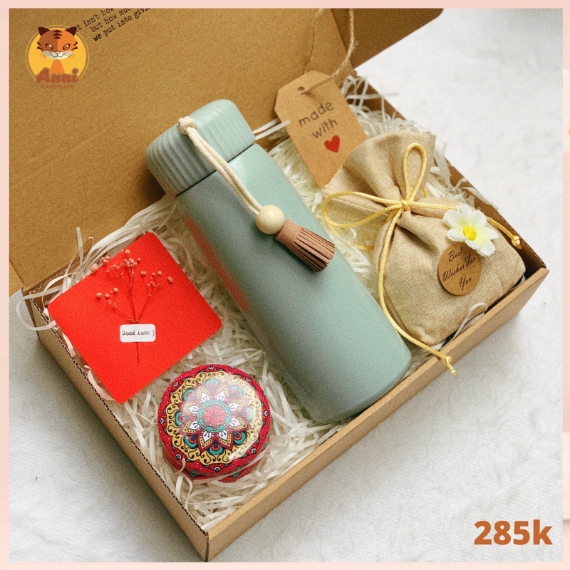 Quà tặng bạn gái, quà tặng sinh nhật với bình giữ nhiệt, túi thơm và nến thơm Anni Home