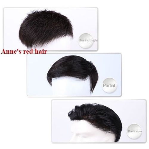 Tóc giả ngắn màu đen thoáng khí cho nam