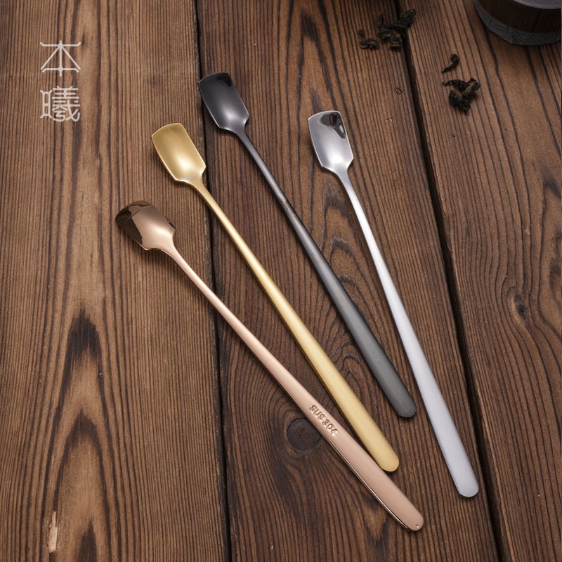 Muỗng inox 304 khơi trà, xúc trà sang trọng nhiều màu