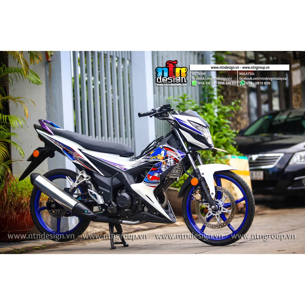 Tem Rời Dán Xe Sonic Mẫu Nhím Sonic Cực Chất, Hàng 3 Lớp Chất Lượng Cao