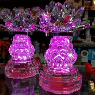 Bộ Đèn Thờ Sen Pha Lê PL1850