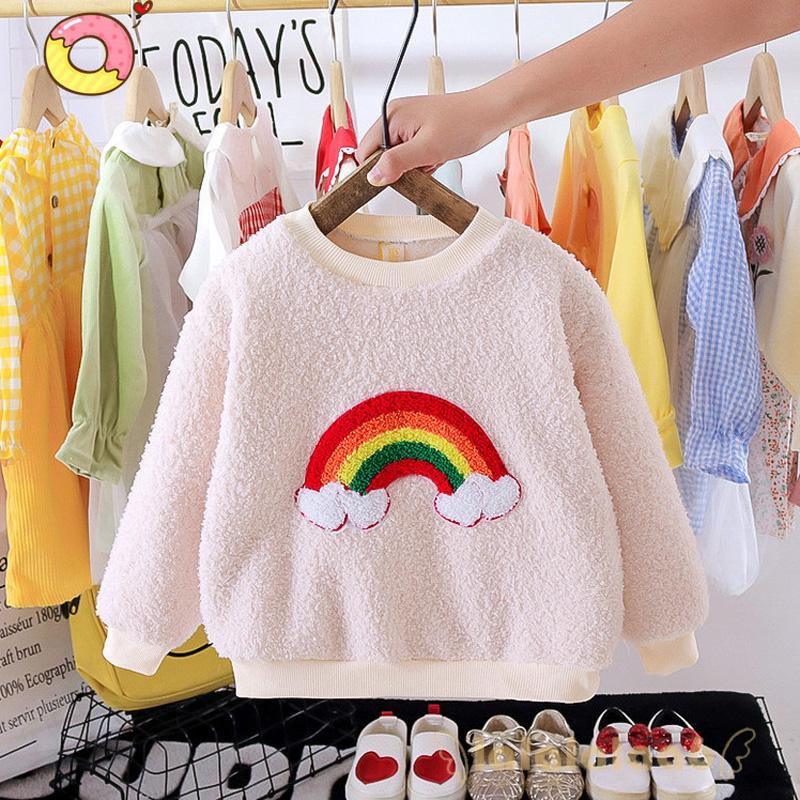 Áo sweater cổ tròn dài tay hình hoạt hình xinh xắn cho nữ