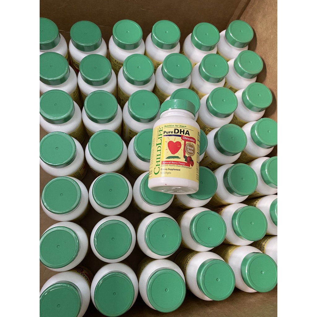 Viên uống Bổ Sung ChildLife, Pure DHA, Natural Berry 90 viên  hoặc Vitamin D3, Natural Berry Flavor, 1 fl oz