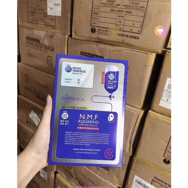 Mặt Nạ Mediheal 3 bước NMF Aquaring Ampoule Mark EX Hàn Quốc (1 cái) date 02.2023