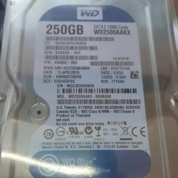 Ổ cứng trong Wd Blue 250GB