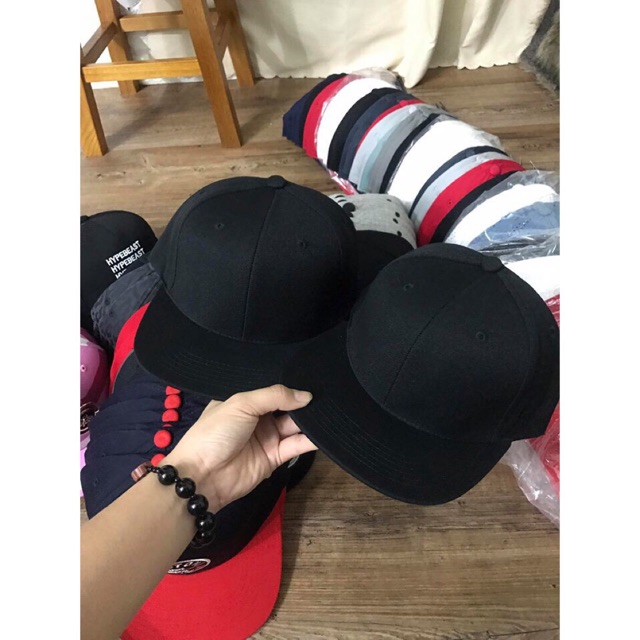 Nón hiphop, snapback đen trơn