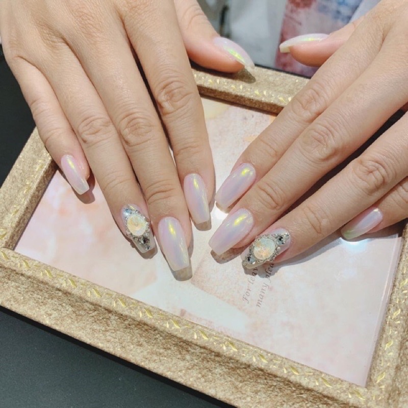 Tráng gương ngọc trai- phụ kiện nail