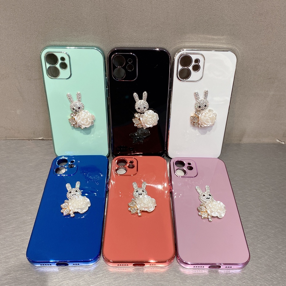 IPhone 14Max/14/13/12/11 Pro Max/XS/ XR/ 8/ 7 /Plus Electroplated Cartoon Soft Shell Phone Case