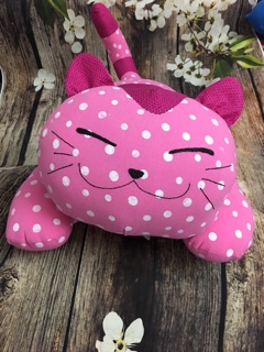 Mèo bông thần tài handmade