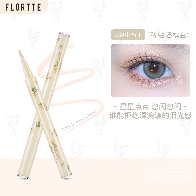Phấn Mắt Dạng Lỏng Ánh Ngọc Trai Bắt Sáng Thương Hiệu Flortte