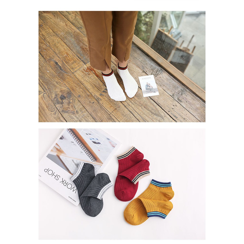 Tất Nữ Cotton Viền Cổ Thời Trang Công Sở ( T006 ) Hàng Loại Đẹp.