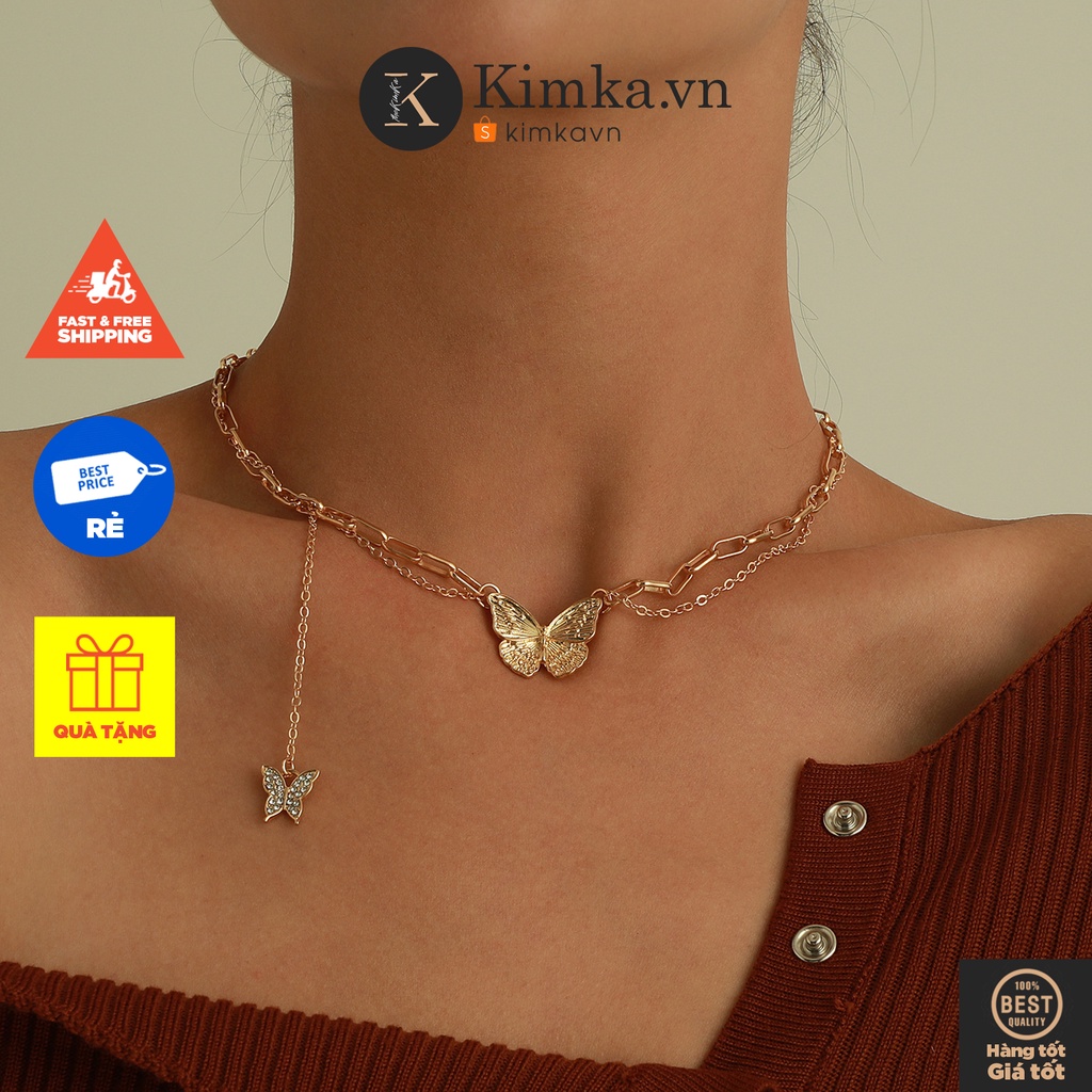 (018) Dây Chuyền, Vòng Cổ Mặt 🦋 Đính Hoạ Tiết Tinh Tế