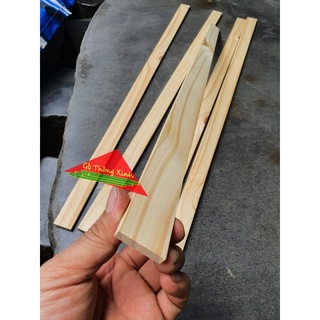 Thanh gỗ thông dày 1cm x rộng 3cm x dài 1m2-1m-80cm dùng làm nẹp chỉ, làm thùng gỗ decord, đóng chuồng thú cưng, DIY