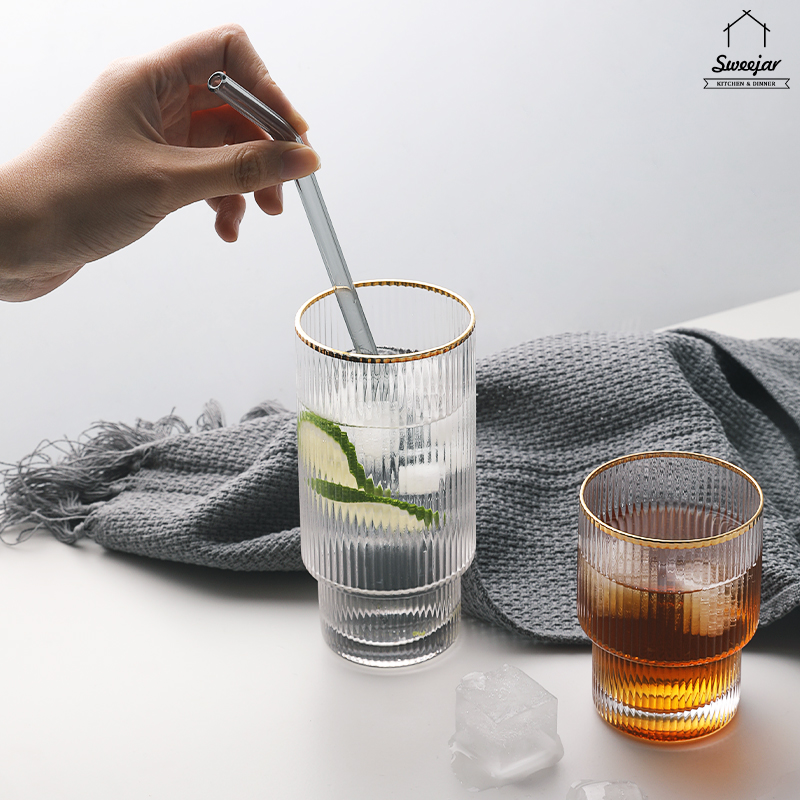 Ống hút SWEEJAR bằng thủy tinh borosilicate có khả năng chịu nhiệt cho ly uống sữa tr