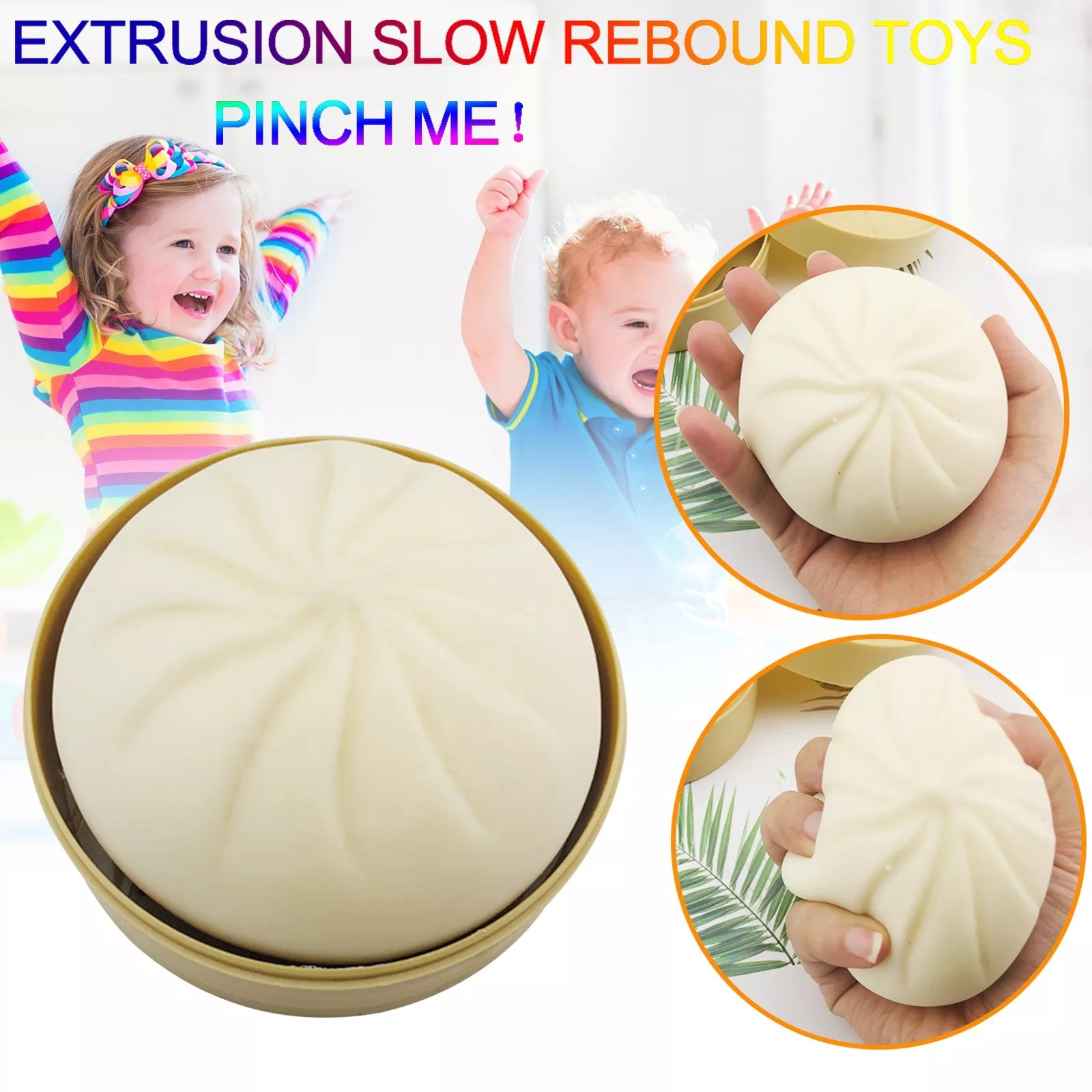 Đồ Chơi Squishy Hình Bánh Bao Giúp Giảm Căng Thẳng