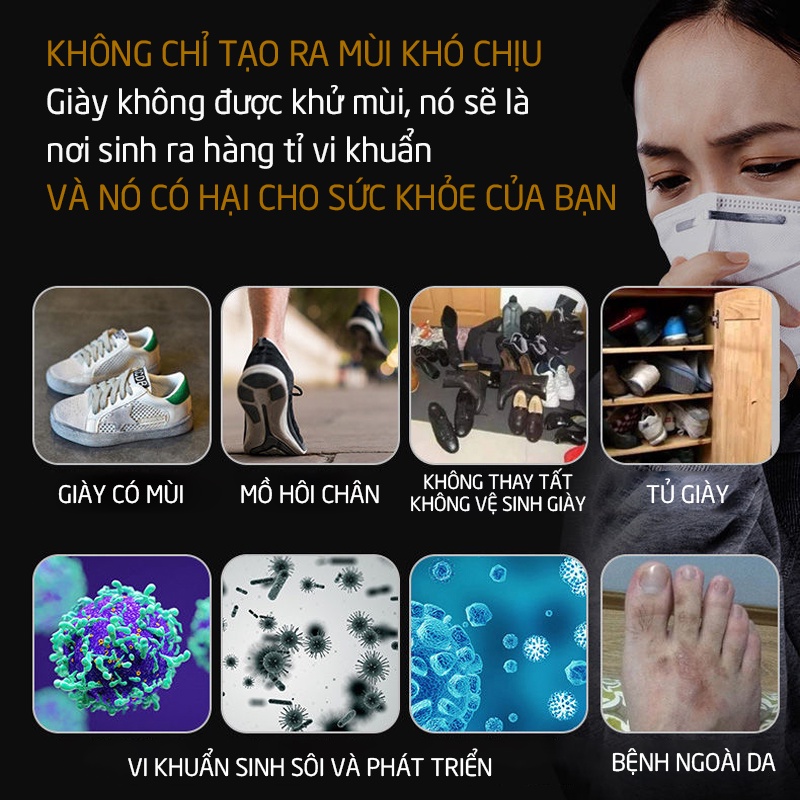 Xịt khử mùi giày Freeme Hàn Quốc cho nam nữ chống hôi chân và khử khuẩn hiệu quả 24h chuyên dùng cho giầy dép tất KMG01