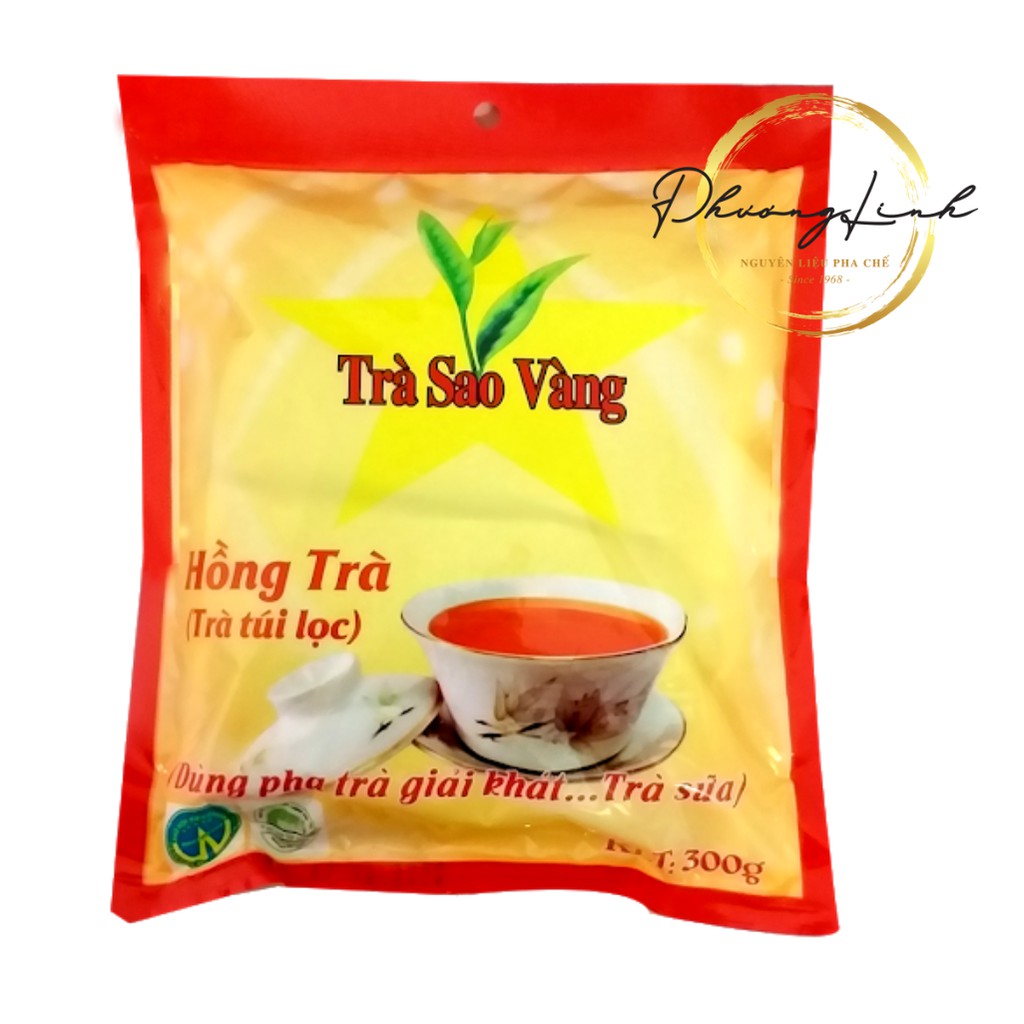 HỒNG TRÀ TÚI LỌC SAO VÀNG TÚI 300G 10 TÚI LỌC NHỎ