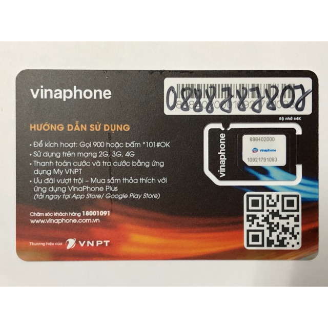 Sim Vina 3 phím làm Hotline: 0888 78 78 07