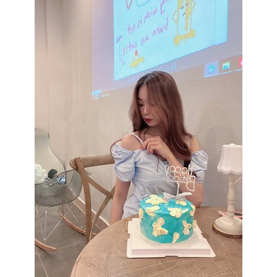 (R440) đầm ulzzang xanh Hàn tươi sáng ngọt ngào S M (kèm ảnh khách) | BigBuy360 - bigbuy360.vn