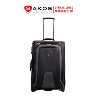 Vali kéo vải du lịch sakos titan ny 6 - size s / xách tay - khóa tsa - chống thấm, trượt nước