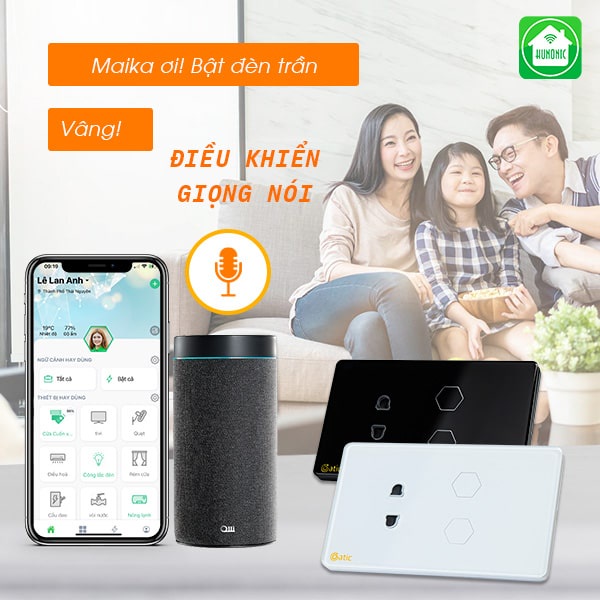 CÔNG TẮC CẢM ỨNG CHẠM THÔNG MINH DATIC│Công tắc thiết bị điện Wifi nhà thông minh hàng Việt Nam giá rẻ