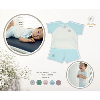 HRNEE ! Giảm 15%Bộ cộc tay quần đùi thể thao chobé 6m-4y chất liệu Modal super siêu mềm, siêu thấm, an toàn cho trẻ nhỏ!