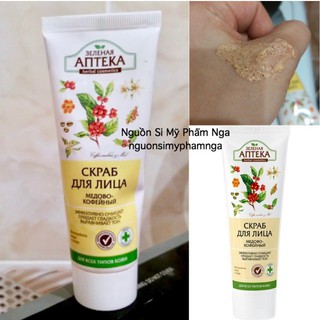 Tẩy da chết mặt Green Pharmacy cà phê và mật ong