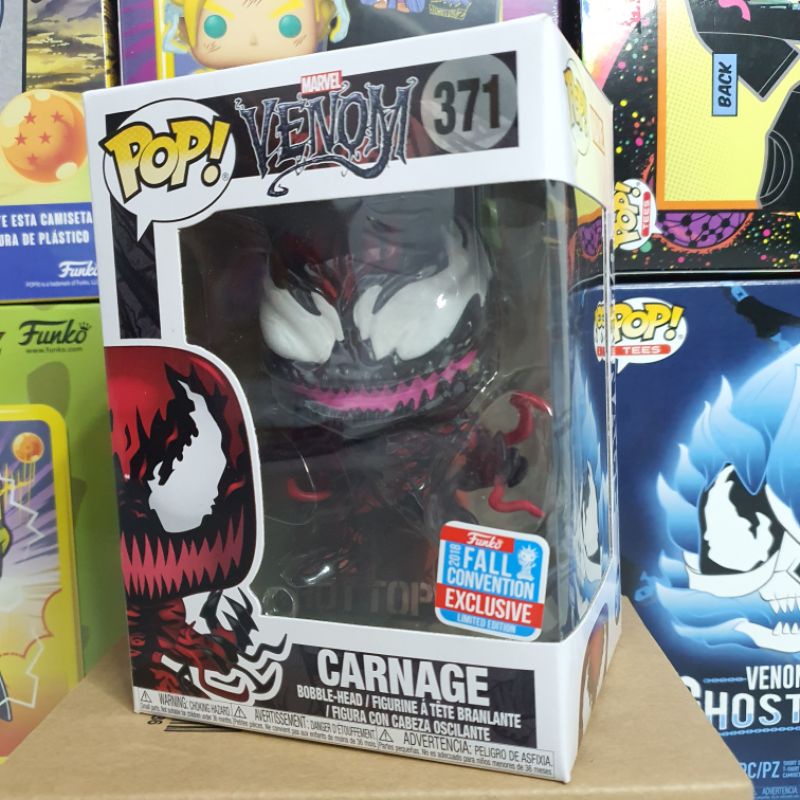 Đồ chơi mô hình funko pop 371 Carnage (Tendrils) [Fall Convention] - Marvel