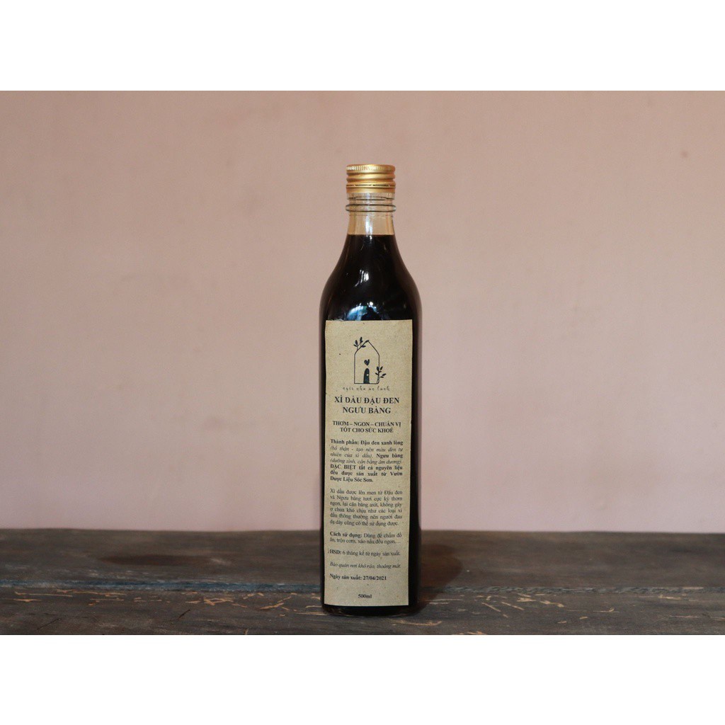 XÌ DẦU ĐẬU ĐEN NGƯU BÀNG 500ML - NGÔI NHÀ AN LÀNH