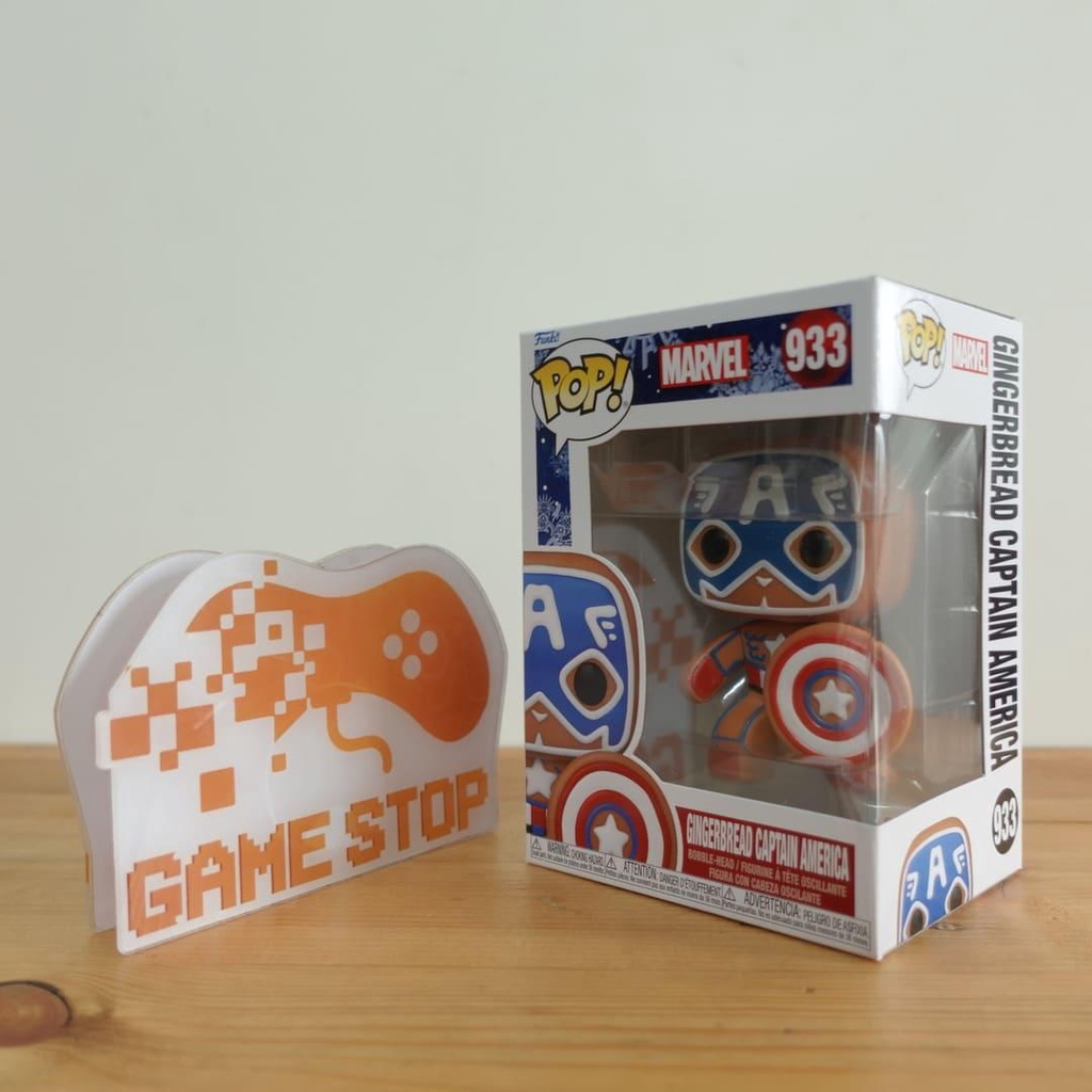 Mô hình Marvel Captain America 10cm 933 Gingerbread Funko Pop Mô hình tĩnh Nhựa PVC CHÍNH HÃNG MỸ MVFKP02