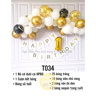 (Tặng Bơm+ Keo) Set Sinh Nhật Trang Trí Đơn Giản