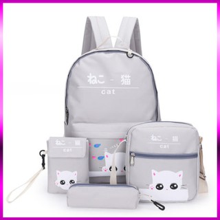BỘ 4 BALO SIÊU RẺ IN HÌNH MÈO CON