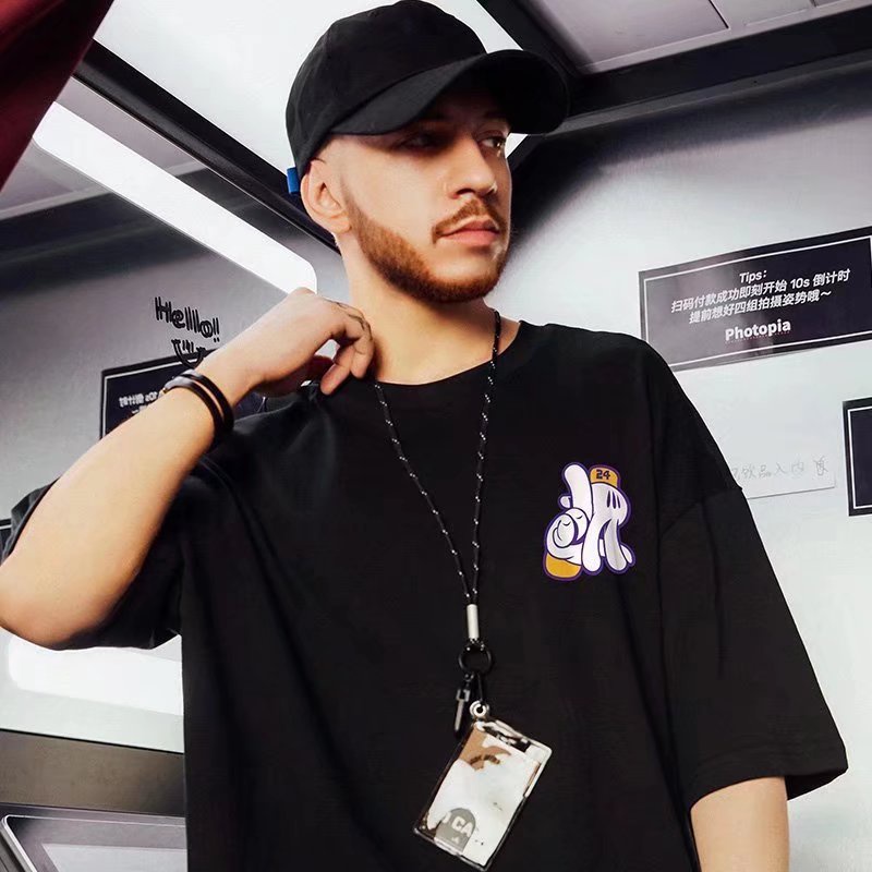 Áo Thun Tay Ngắn Dáng Rộng In Chữ Cỡ Lớn M-8XL Thời Trang Mùa Hè Cho Nam