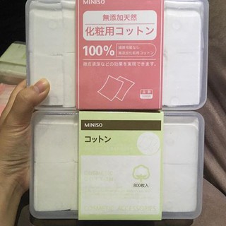 [BÁN CHẠY] Hộp bông tẩy trang miniso Nhật Bản 1000 miếng và 475 miếng