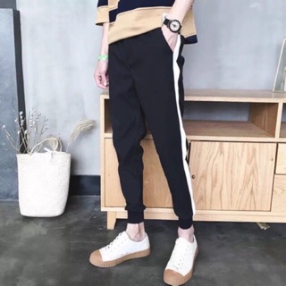 Quần jogger nam/nữ nỉ 1 sọc kèm ảnh thật