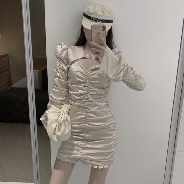 Đầm dáng ôm tay dài Emilyshop ulzzang