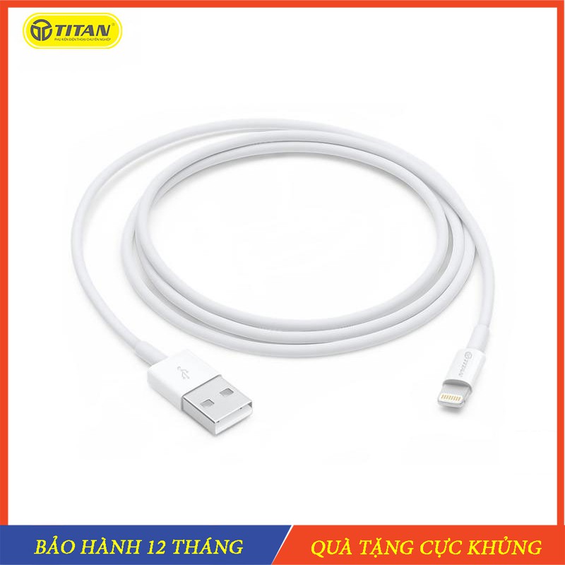 Cáp sạc nhanh iphone, Dây sạc IP 6/7/8/X 11/11 pro max 12/12pro max - Titan - Chính hãng - BH 12 tháng