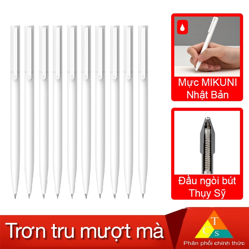 Combo 1 hộp 10 bút bi cao cấp xiaomi mực đen